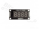 Cijferdisplay 4-digits 7-segments rood decimalen TM1637 - 50x19mm
